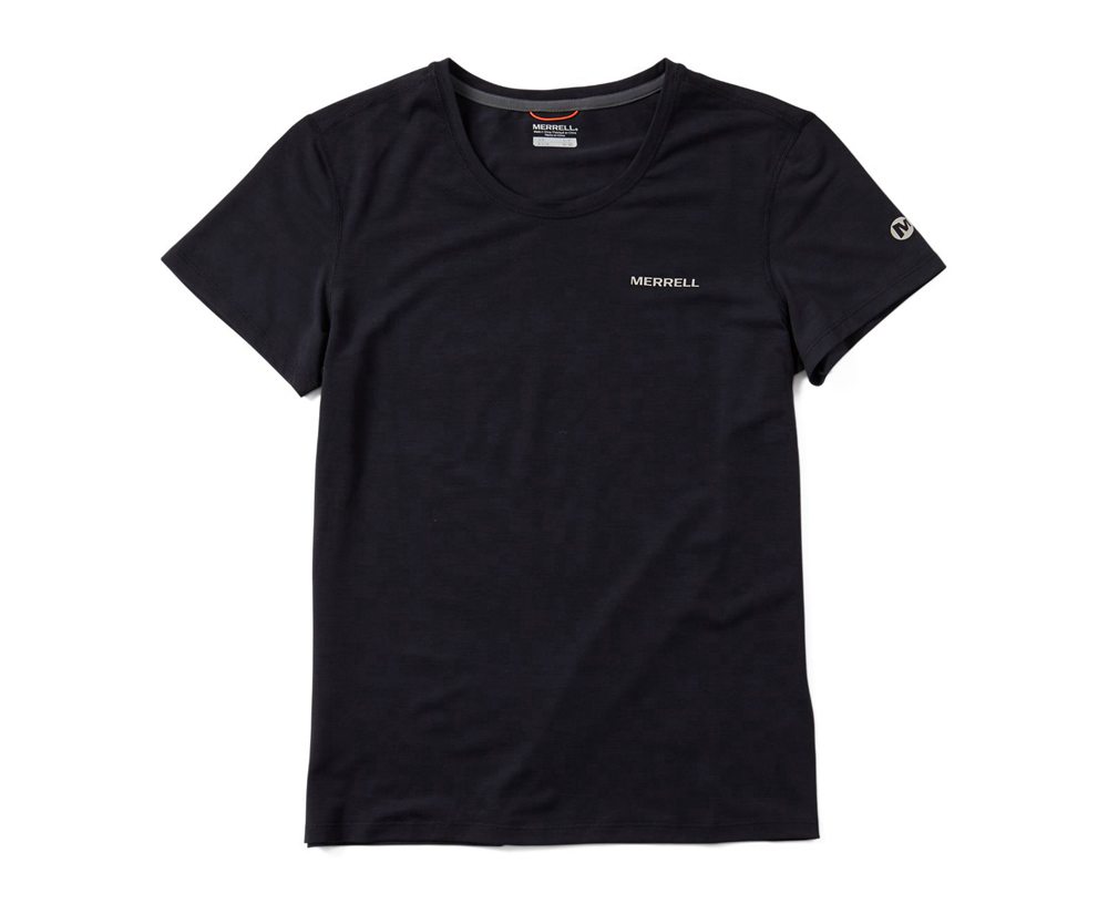 Merrell Short Sleeve Black - Tencel™ Tee - Womens 46JQAGLNW